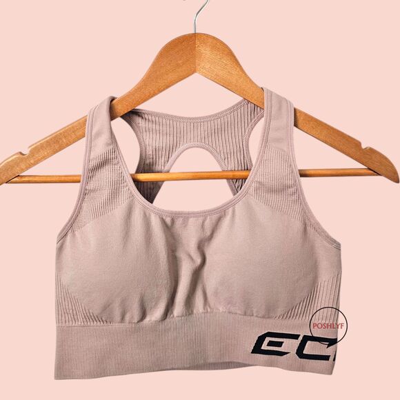 ECHT Arise Scrunch Sports Bra Set Medium Gray Beige - Picture 2 of 9
